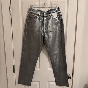 Zara metallic denim